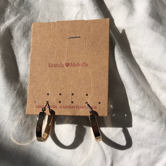 Brandy Melville Jewelry Gold Hoops Poshmark